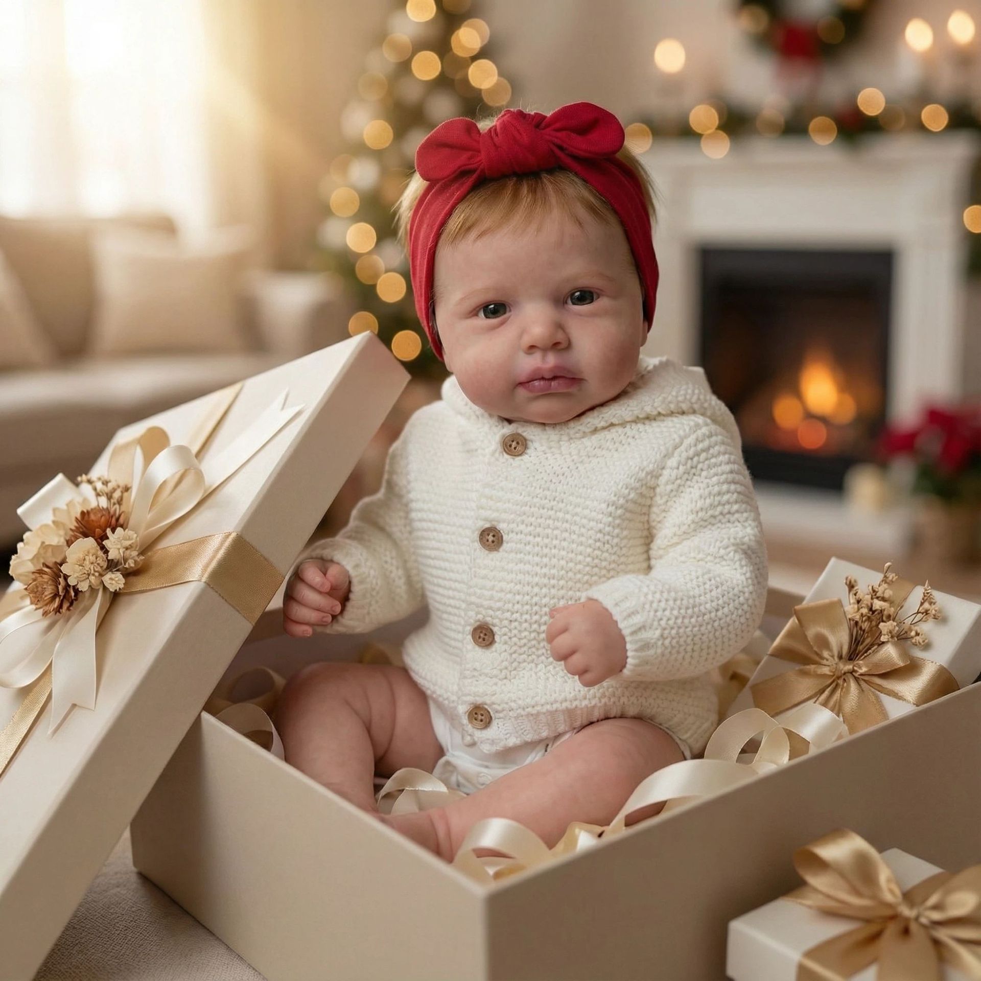 Reborn Baby Doll Silicone Realistic - 49 см Реалистичная кукла-младенец LOULOU, спящая,