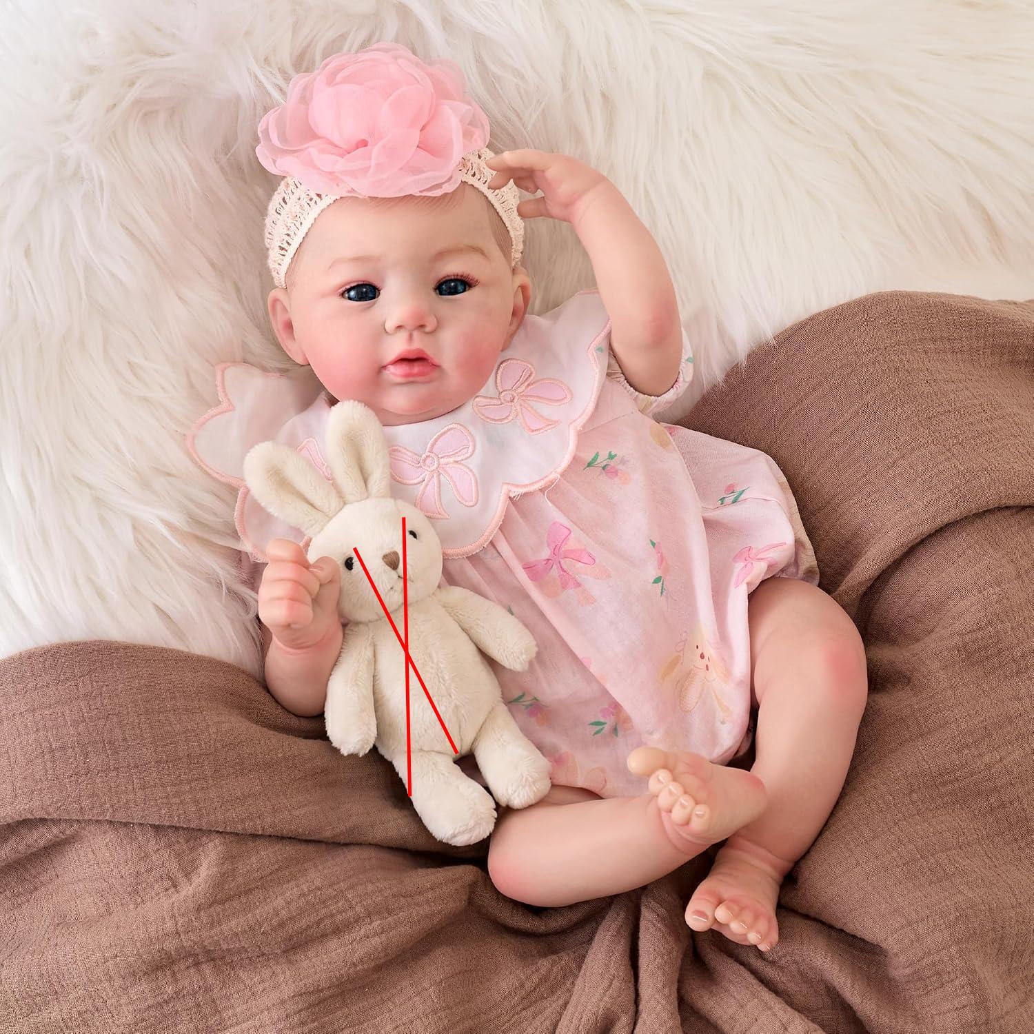 Reborn Baby Doll Silicone Realistic - Кукла «Абигейл», 48 см, реалистичная, с