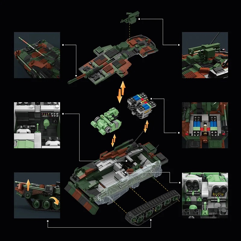 Шведский танк STRV103B, военна – обзор и цена Lego Compatible Military Tank