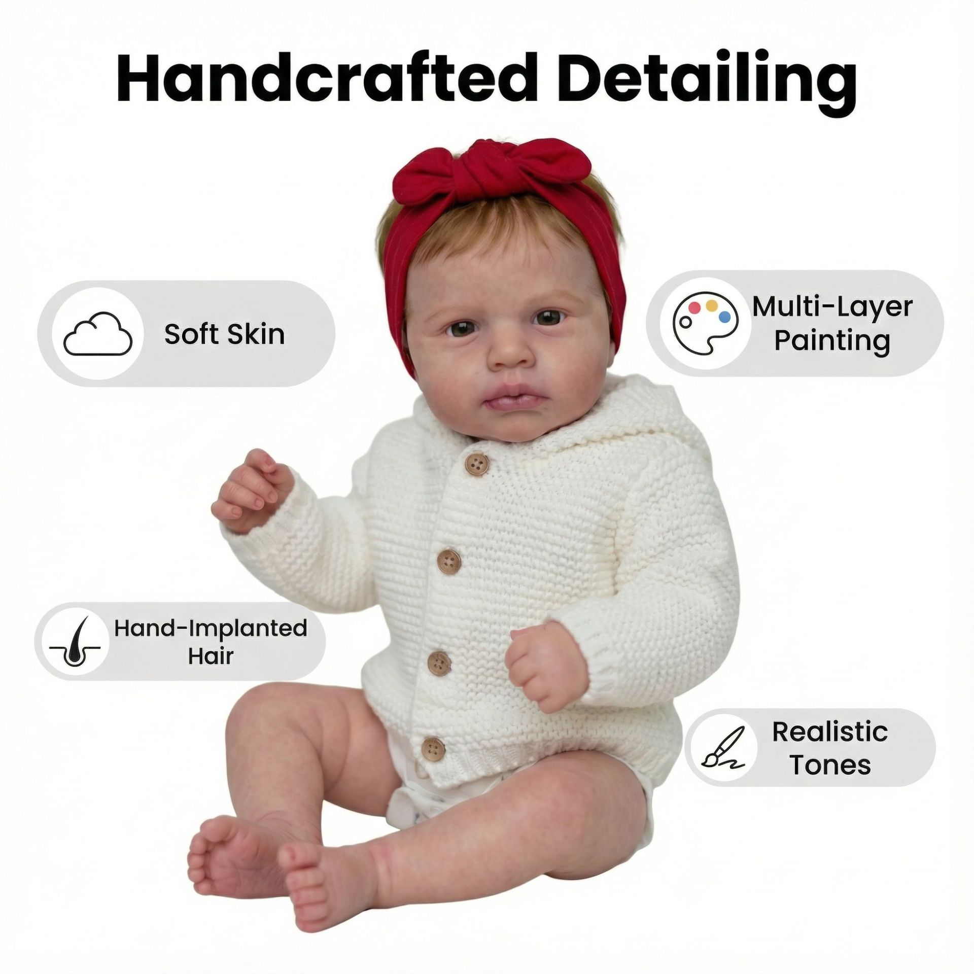 49 см Реалистичная кукла-младе – обзор и цена Reborn Baby Doll Silicone Realistic